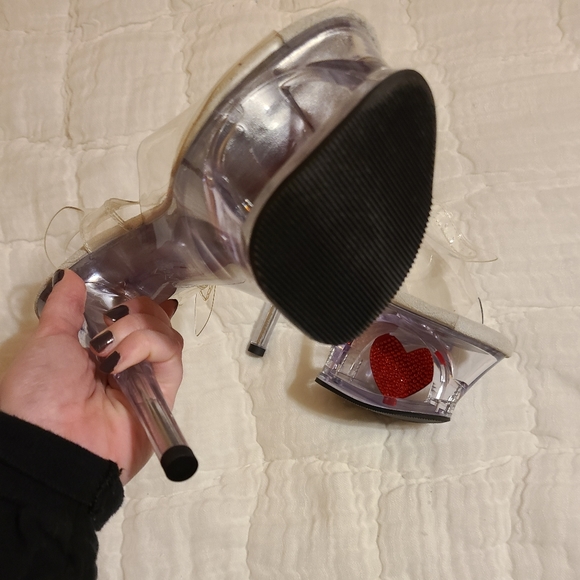 Pleaser Clear Moon-70H8RS Heels - Picture 3 of 3